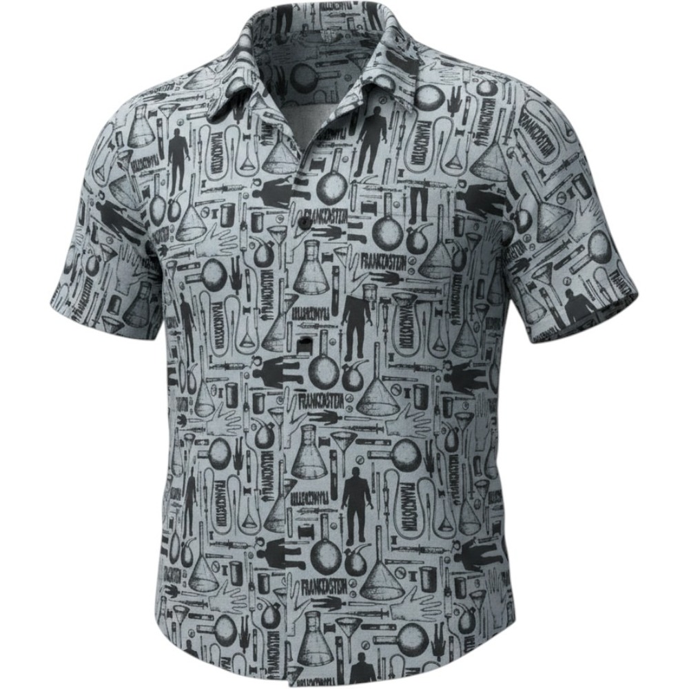 Universal Studios‎ Monsters Frankenstein Button Up Shirt Men's Medium Halloween